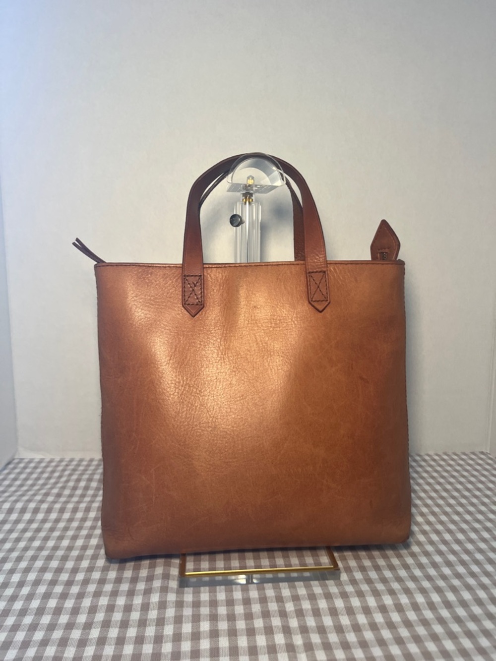 Madewell Zip Top Leather Transport Tote